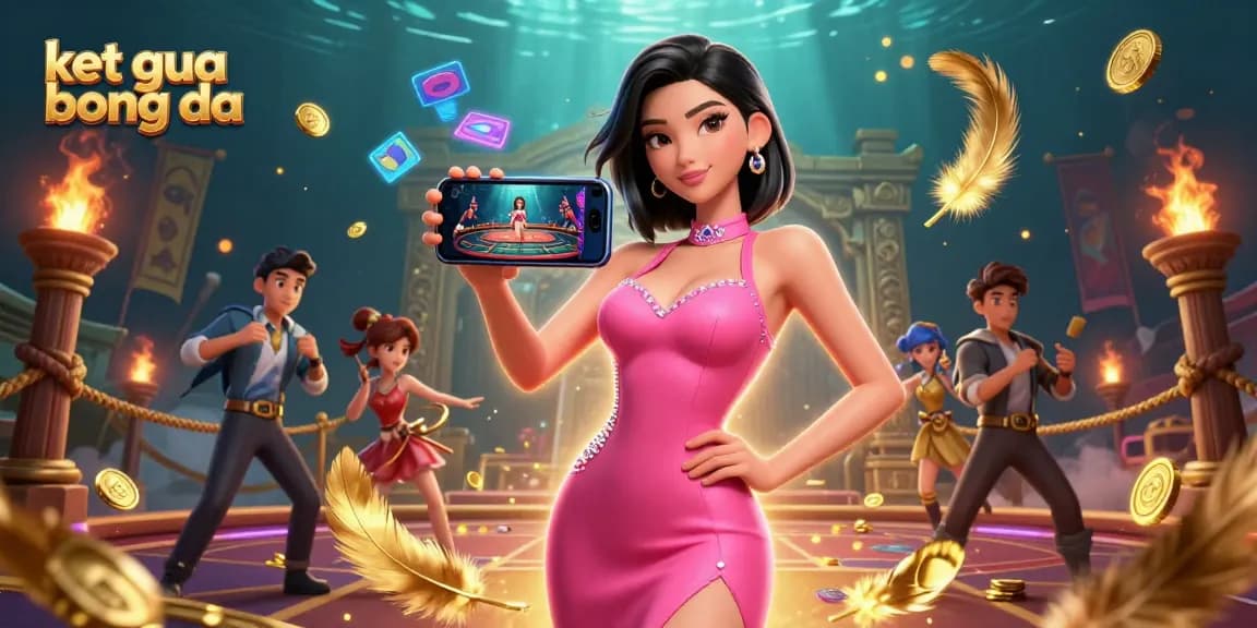 Engage with the latest ket qua bong da in a vibrant 3D illustration showcasing live dealer gaming.