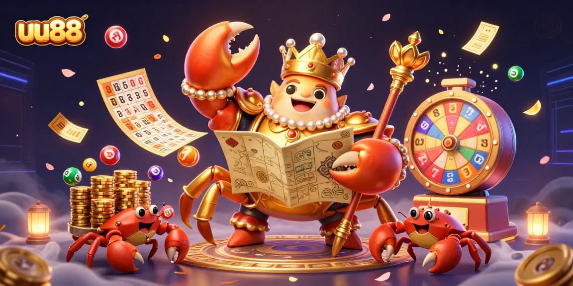 Experience thrilling gameplay at uu88 with a vibrant 3D cartoon representation of casino elements.