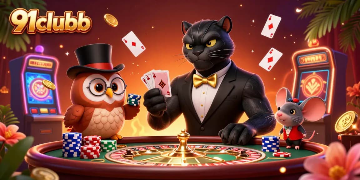 Join the fun at 91clubb with stylish characters and vibrant casino action!