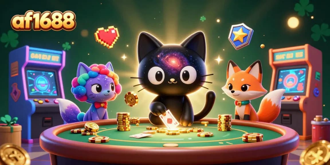 Engage with af1688's captivating cosmic casino experience filled with vibrant characters and dazzling game elements.