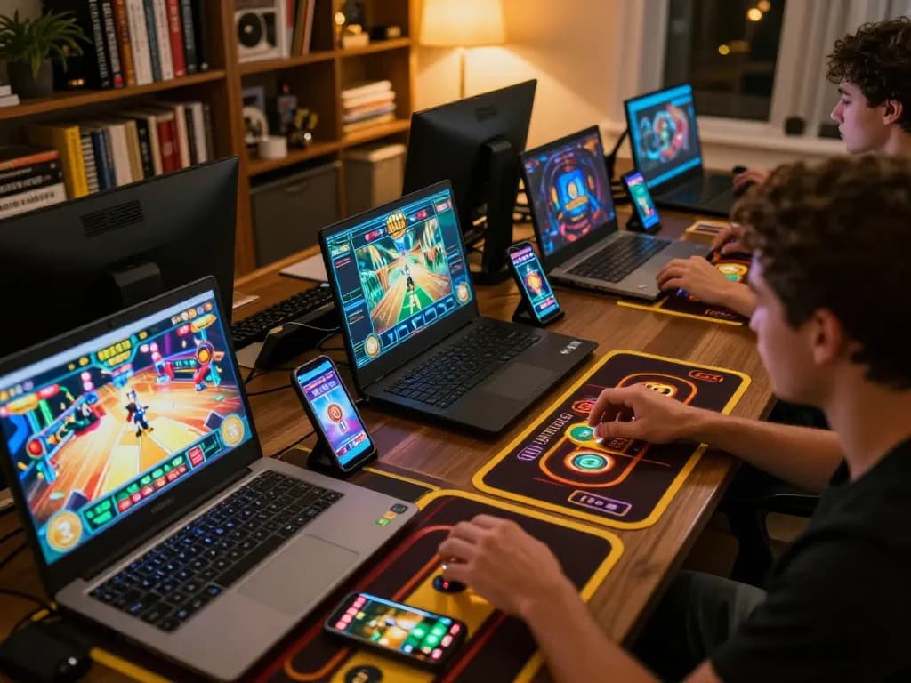 Join the fun with DAFTAR IDNSCORE in this engaging online casino gaming scene featuring players actively involved.