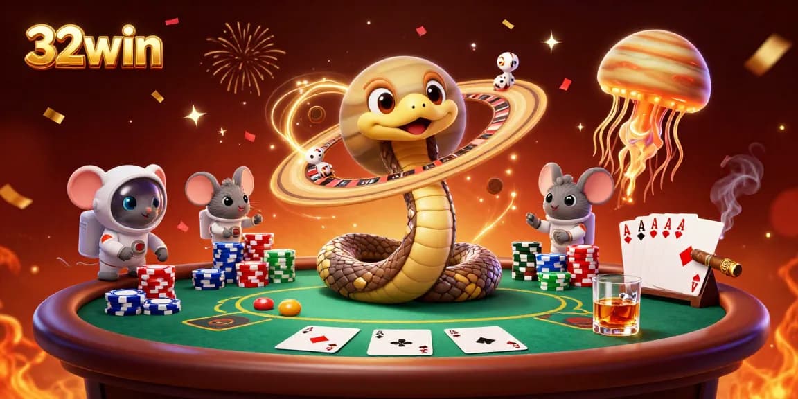 32win casino scene with players betting on a cosmic roulette wheel, vibrant and engaging.