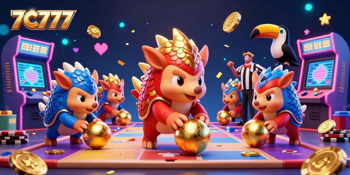 Engage with the vibrant 7C777 scene featuring rivals in a casino game showdown.