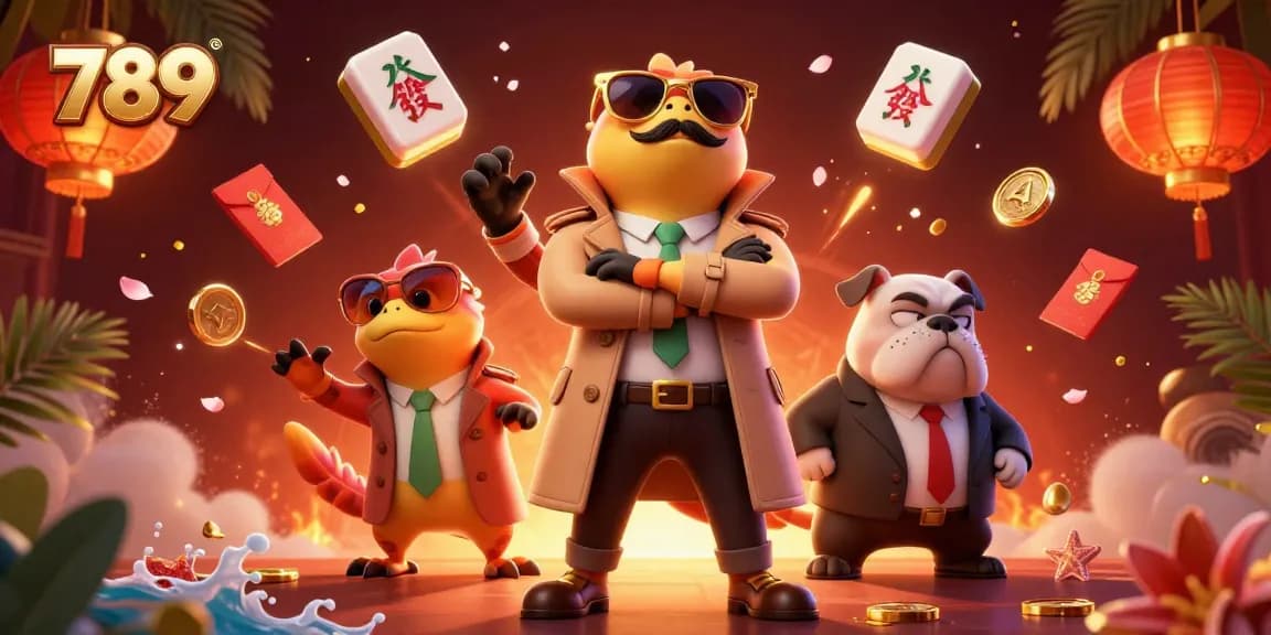 Experience the thrill of betting at 789 with playful characters and exciting casino elements.