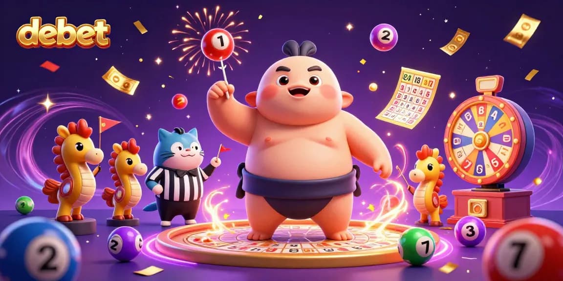 Experience the thrill of debet with our vibrant underwater casino scene featuring a fugu, catfish referee, and lottery elements.