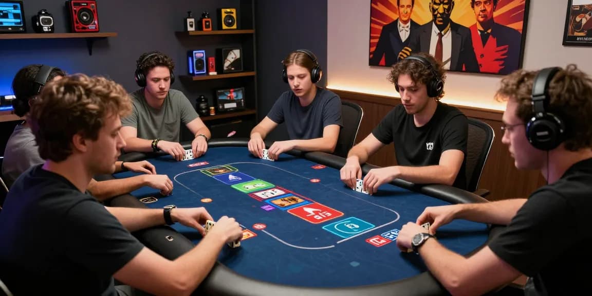 Engaging digital domino poker game players showcasing Daftar Domino8 in an exciting atmosphere.