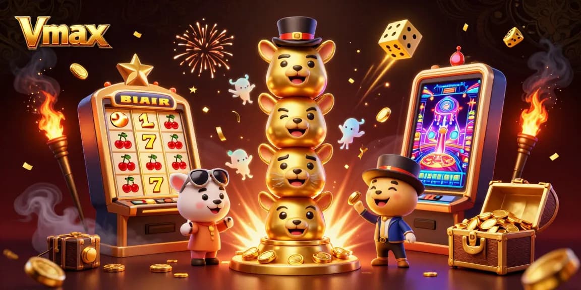 Experience Vmax gaming with dynamic jackpots, colorful games, and vibrant casino excitement.