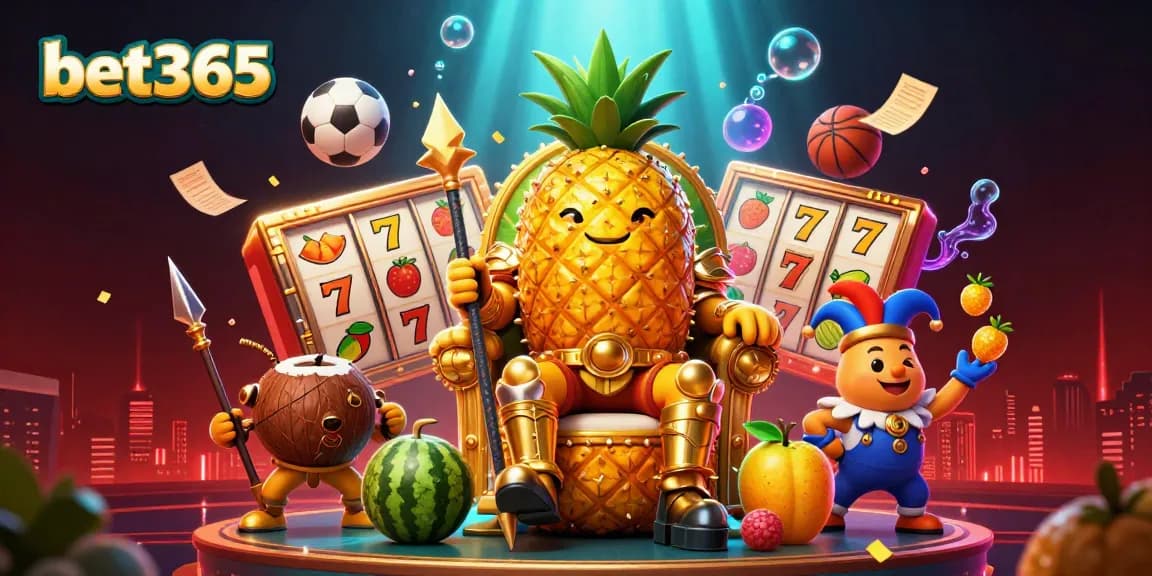 Engage in sports betting with bet365 featuring a dynamic carnival scene with vibrant characters and games.