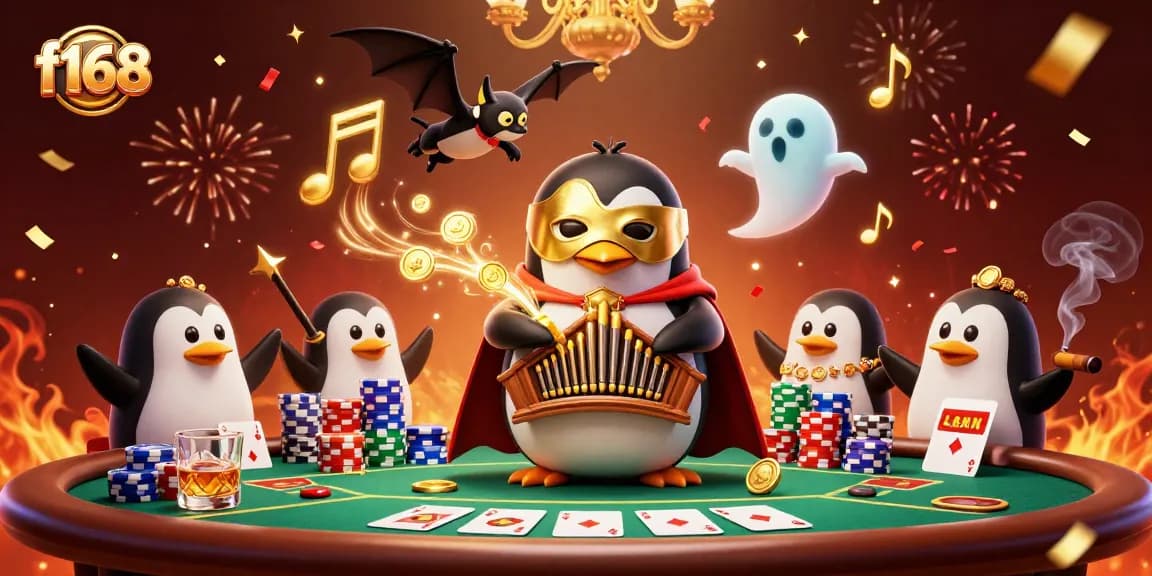 Experience the excitement of f168 with animated characters and vibrant casino elements