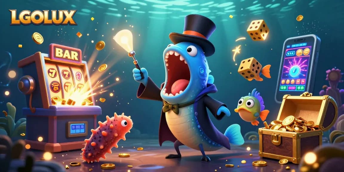 Experience the thrill of LGOLUX with a vibrant underwater casino adventure featuring dynamic game elements and unique characters.