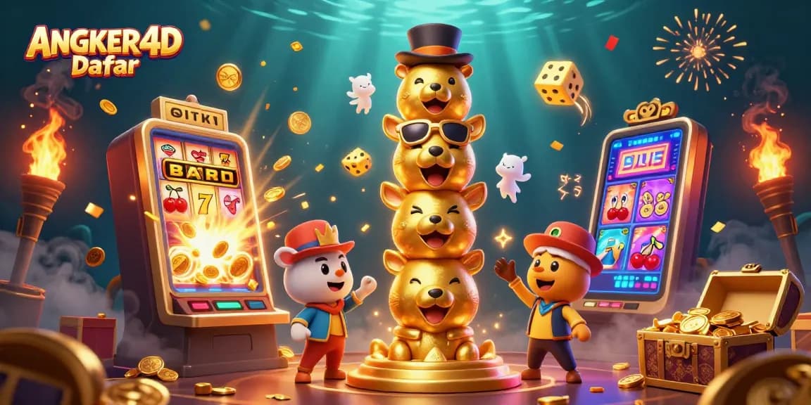 Experience the excitement of ANGKER4D Daftar with vibrant casino elements and immersive gaming visuals.