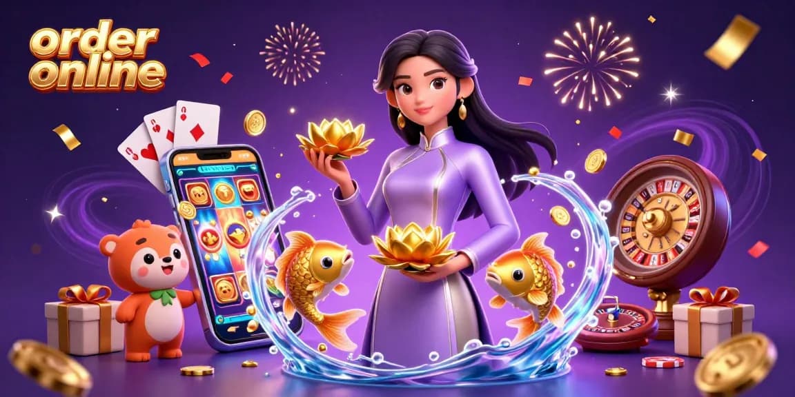 Order online and enjoy exciting slot games with vibrant visuals and engaging characters.
