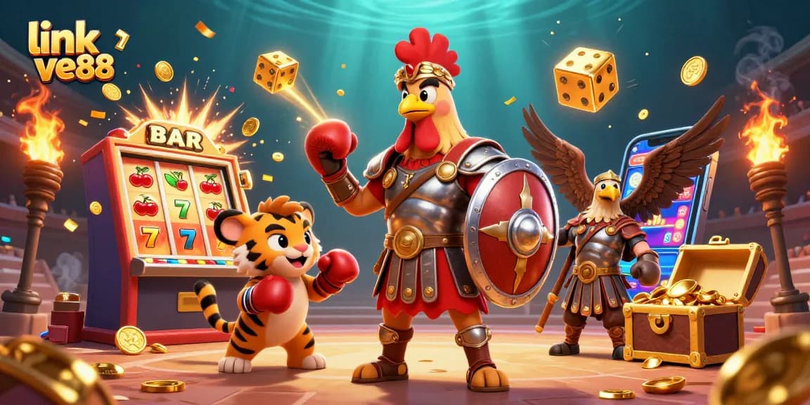 Engage with exciting games at link ve88, featuring dynamic casino elements and colorful characters.