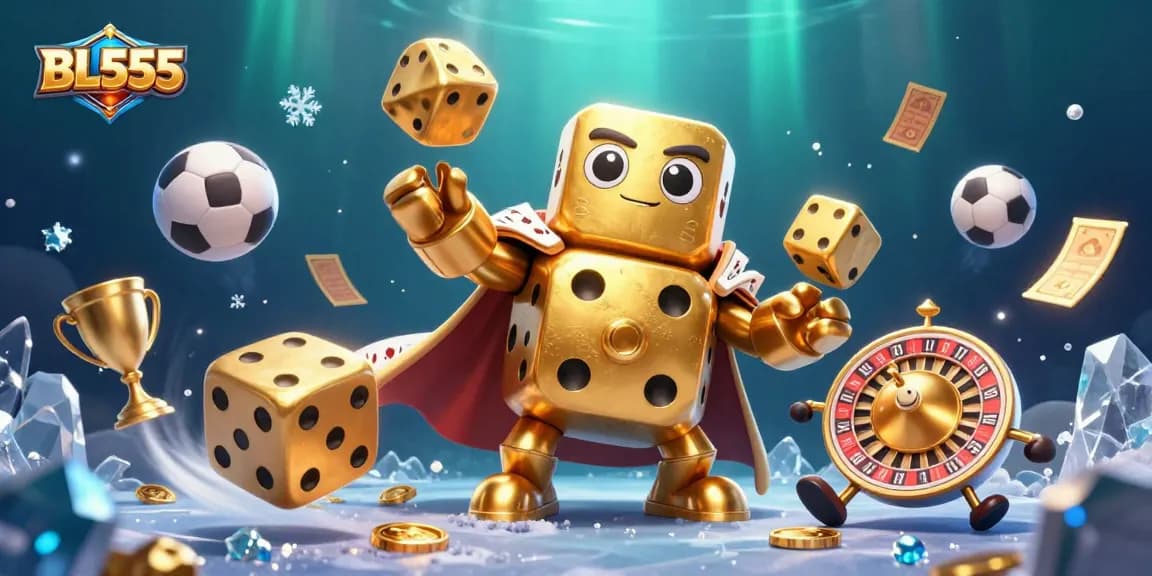 Engage with thrilling gaming at BL555 while enjoying dynamic golden dice and energetic sports elements.