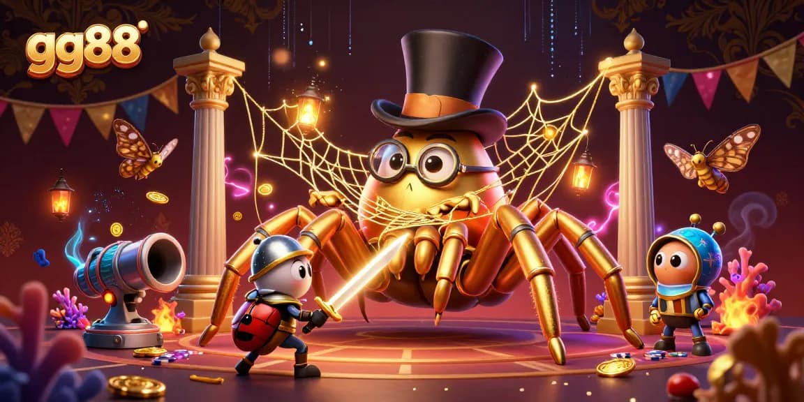 Experience thrilling gameplay at gg88 with dynamic scenes featuring golden tarantulas and epic underwater battles.