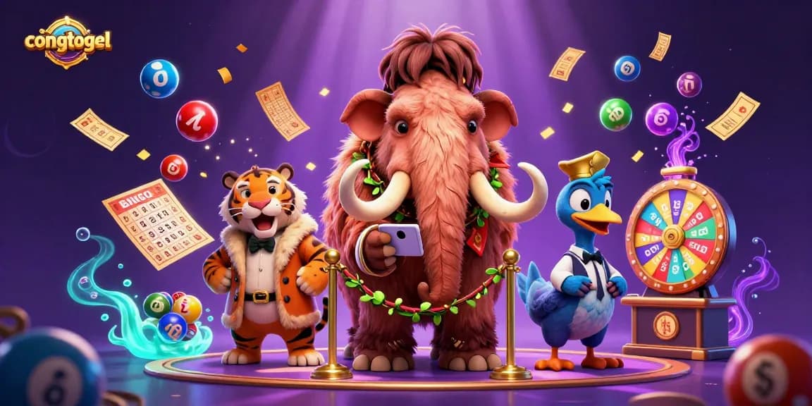 Experience congtogel excitement with a lively 3D casino scene featuring unique characters and vibrant elements.