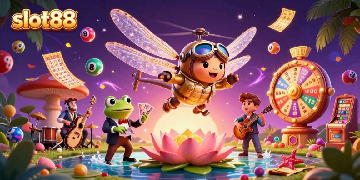 Engage with vibrant slot88 action featuring lively characters and dynamic game elements in a stunning illustration.