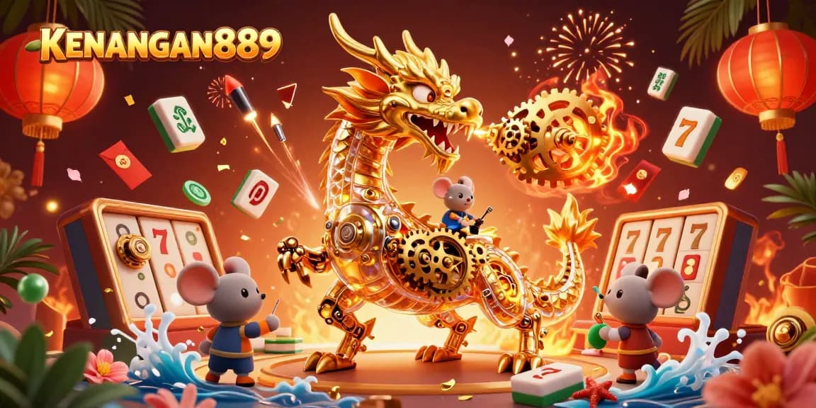 Experience thrilling gameplay at KENANGAN889 with a glittering casino scene featuring rich details.