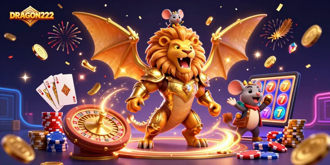 Experience the thrilling excitement of DRAGON222 with a winning spin and festive elements!