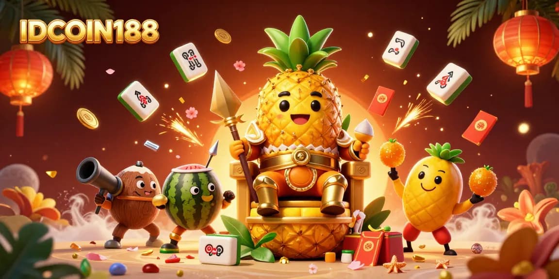 Join the excitement at IDCOIN188 as the golden pineapple king rules the tropical beach casino!
