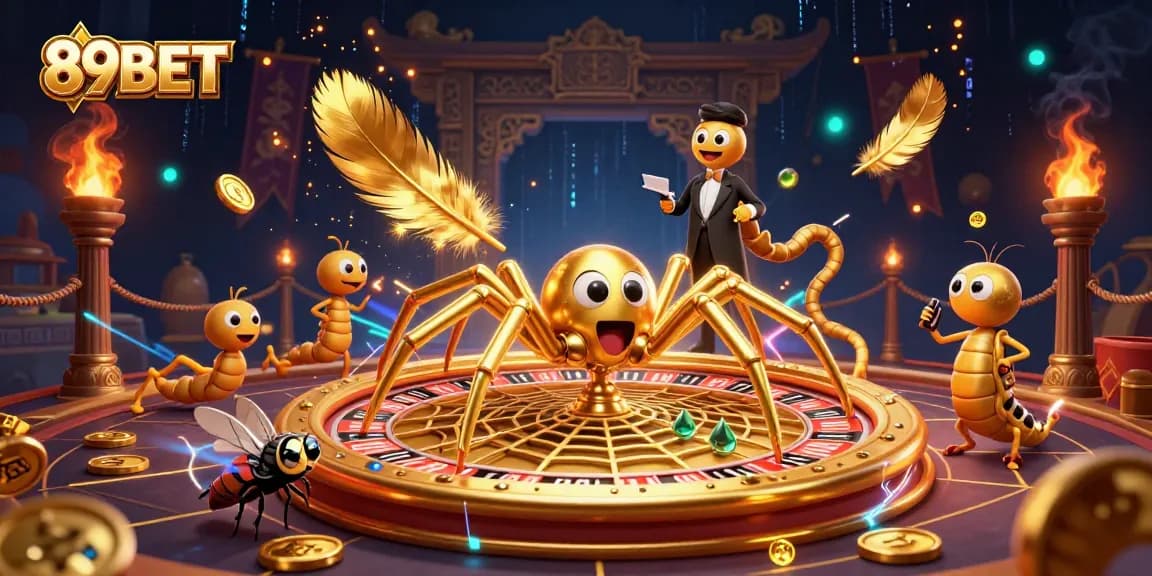 Experience the thrill of betting at 89BET with a dynamic roulette scene showcasing unique casino elements.