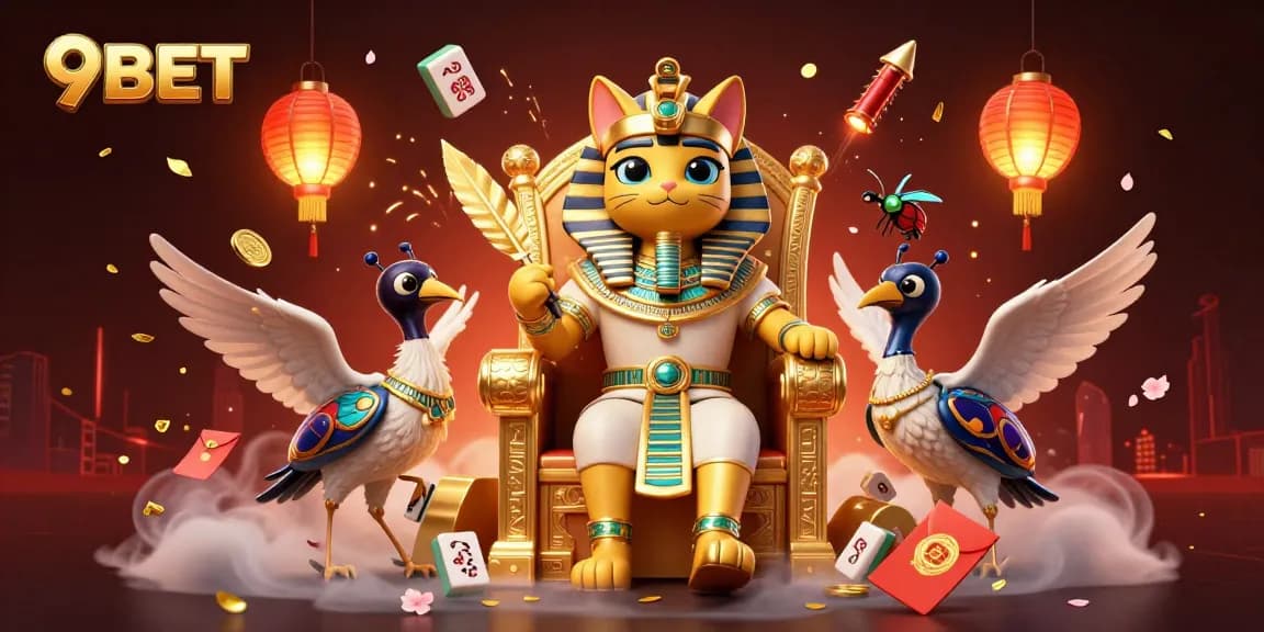 Join the excitement of 9BET with thrilling gaming experiences featuring Egyptian-themed elements and rich visuals.
