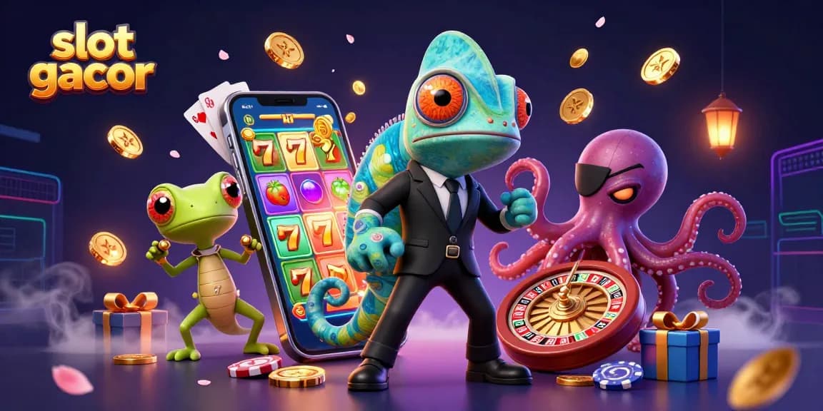 Terlibat dalam petualangan slot gacor yang menarik bersama agen bunglon yang dinamis dan tokek yang paham teknologi.