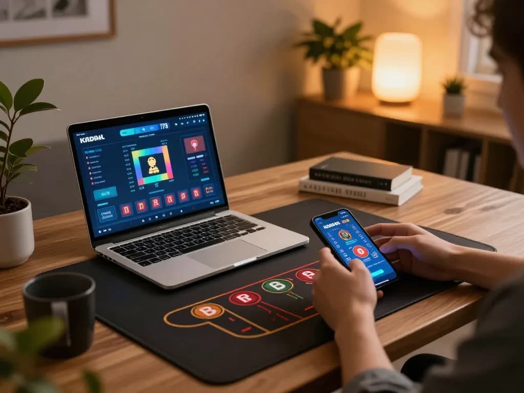 KADAL 778 online gameplay at a cozy home setting, enhancing user experience.