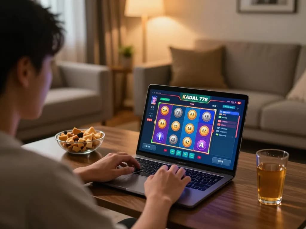 KADAL 778 online session illustrating an engaging home environment with a dynamic slot gaming scene