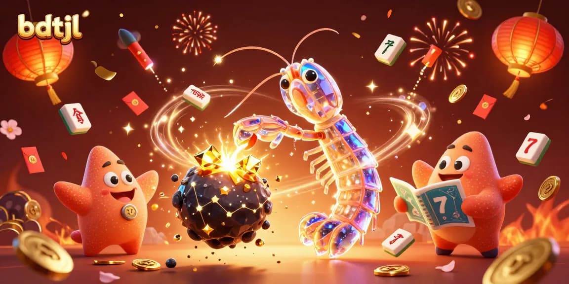 Engage with bdtjl in this vibrant, 3D illustration of a galactic samurai and starfish navigating a casino-themed cosmos.