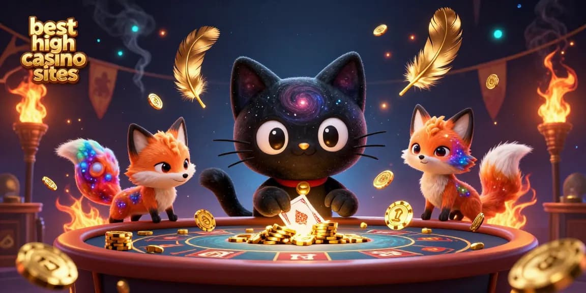 Experience the thrill at the best high roller casino sites with golden chips and cards!