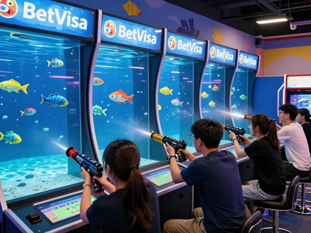 Players enjoying the BetVisa fish shooting game with colorful graphics and exciting gameplay.