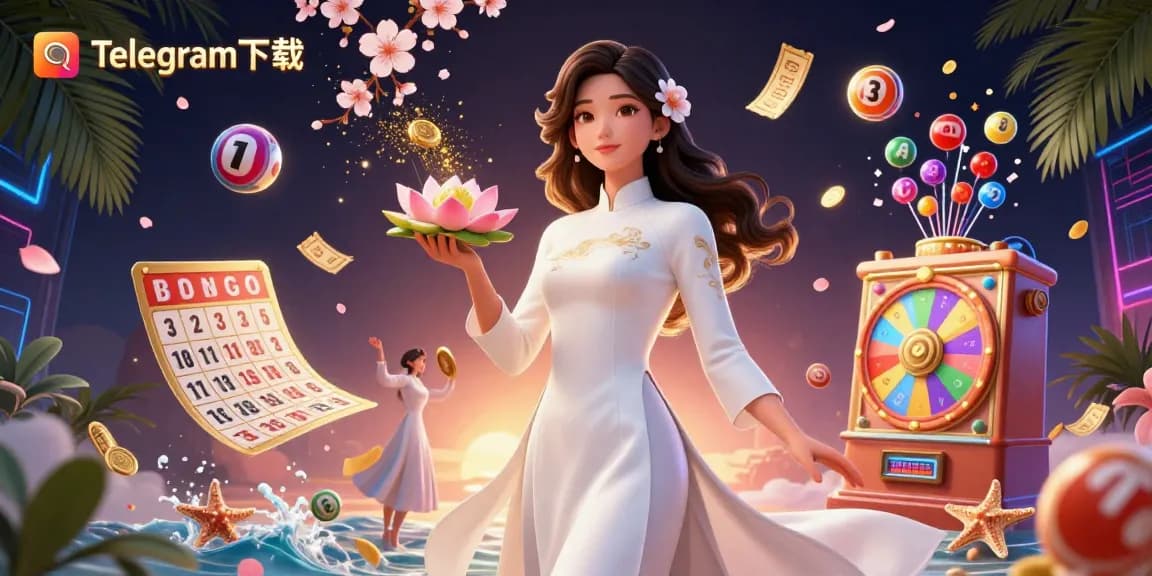 通过Telegram下载生动的游戏场景参与动态的彩票兴奋，展现丰富多彩的元素和奖品。