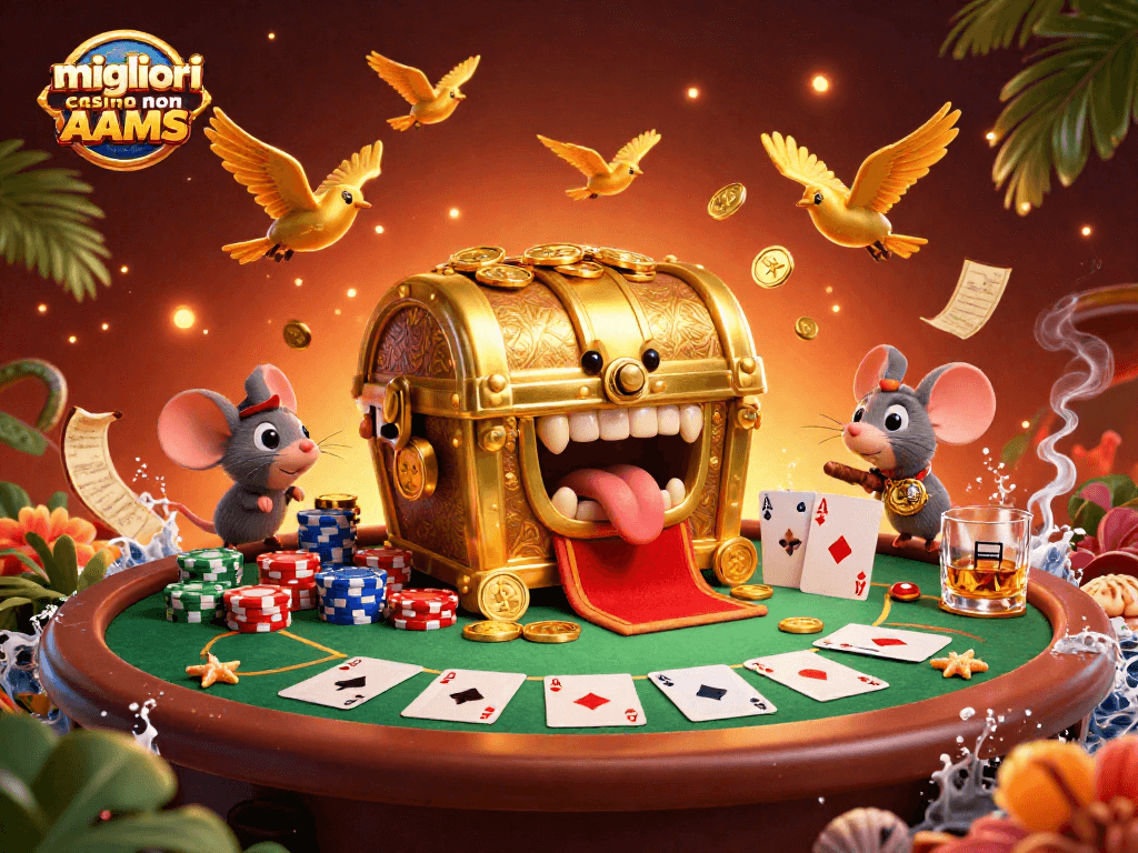 Scopri i migliori casino non AAMS con la cassa del tesoro e topi avventurieri pronti a vincere!