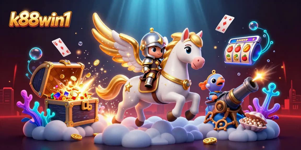 Experience thrilling gameplay at k88win1 with vibrant 3D casino elements and characters immersed in an exciting atmosphere.