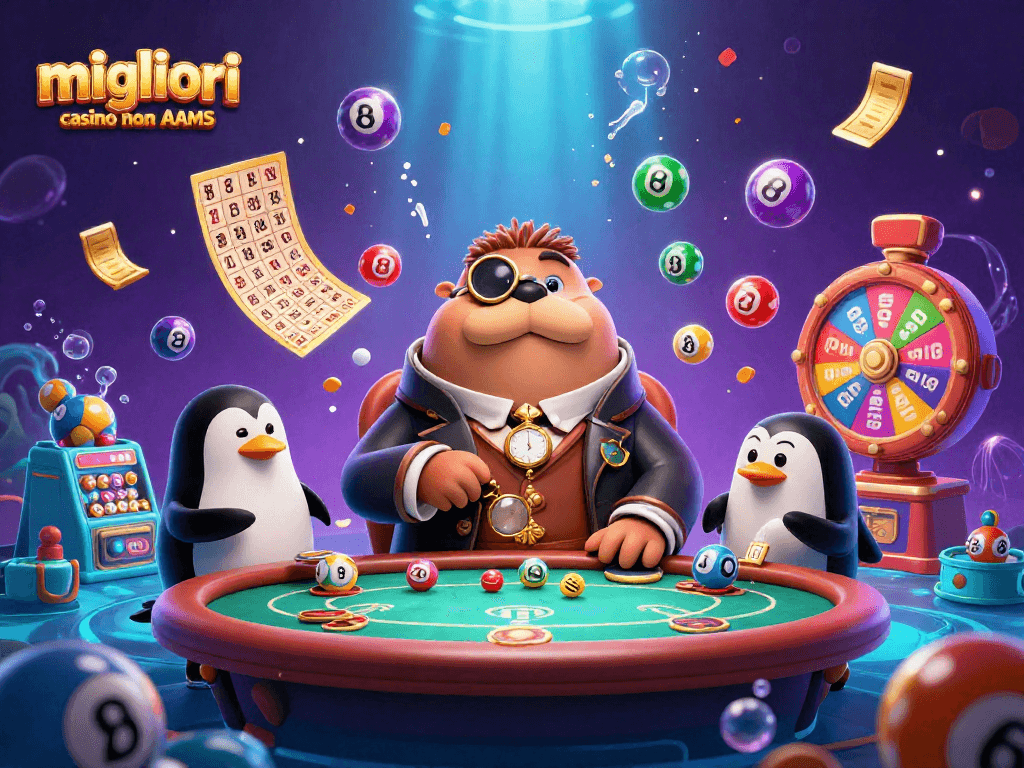 Gioca nei migliori casino non AAMS con personaggi in un'illustrazione 3D colorata e affascinante.