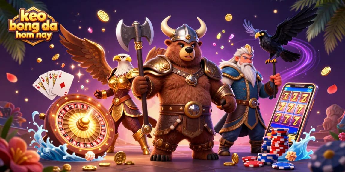 Experience thrilling bets in the spectacular keo bong da hom nay 3D visual scene with vibrant gambling elements.