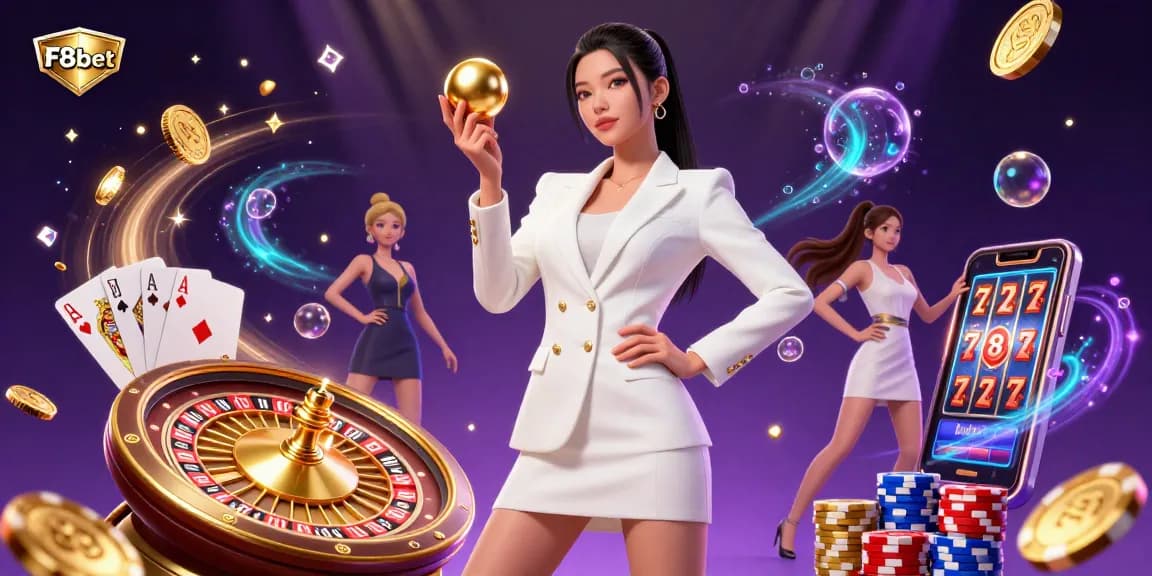 Experience the thrilling gaming action at F8bet with vibrant casino elements and captivating visuals.