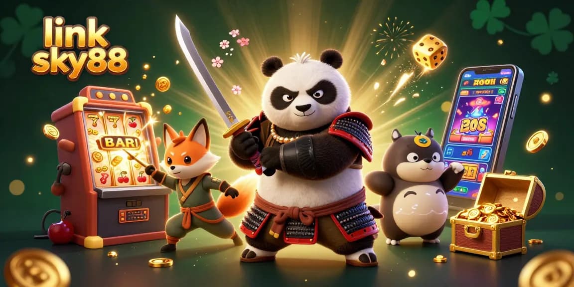 Experience the excitement of gaming with link sky88 as a heroic panda samurai leads the way!