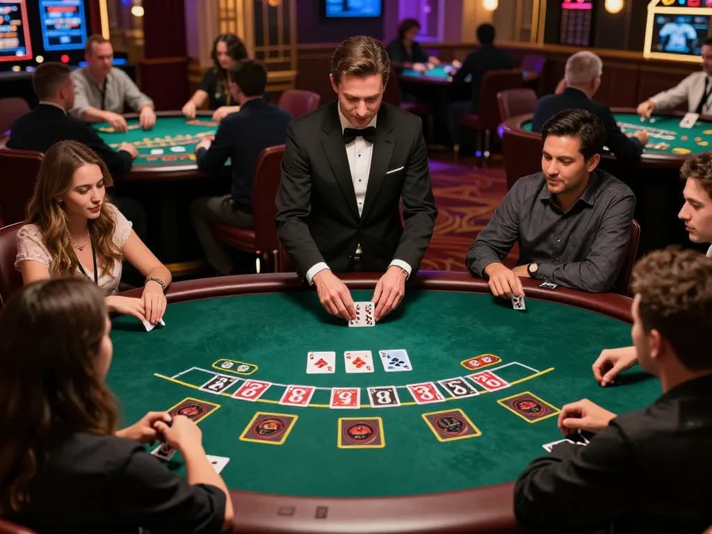 Players engaging at a live dealer game at 79king casino, showcasing strategy and excitement.
