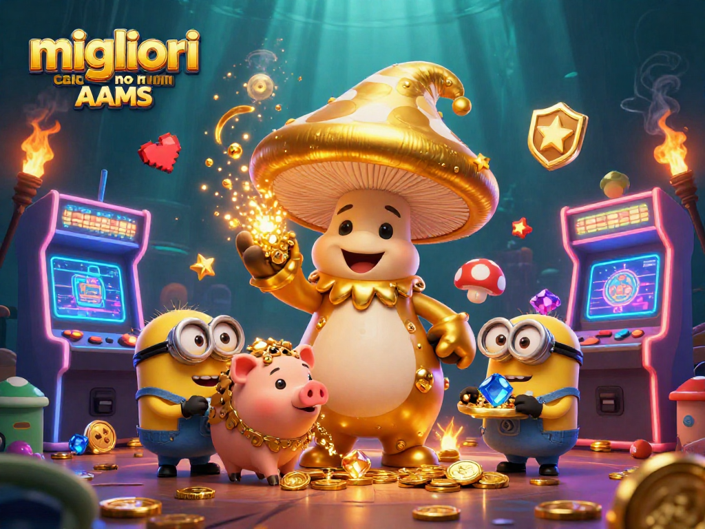 Visualizza migliori casino non AAMS con un mago fungo dorato e tesori scintillanti.