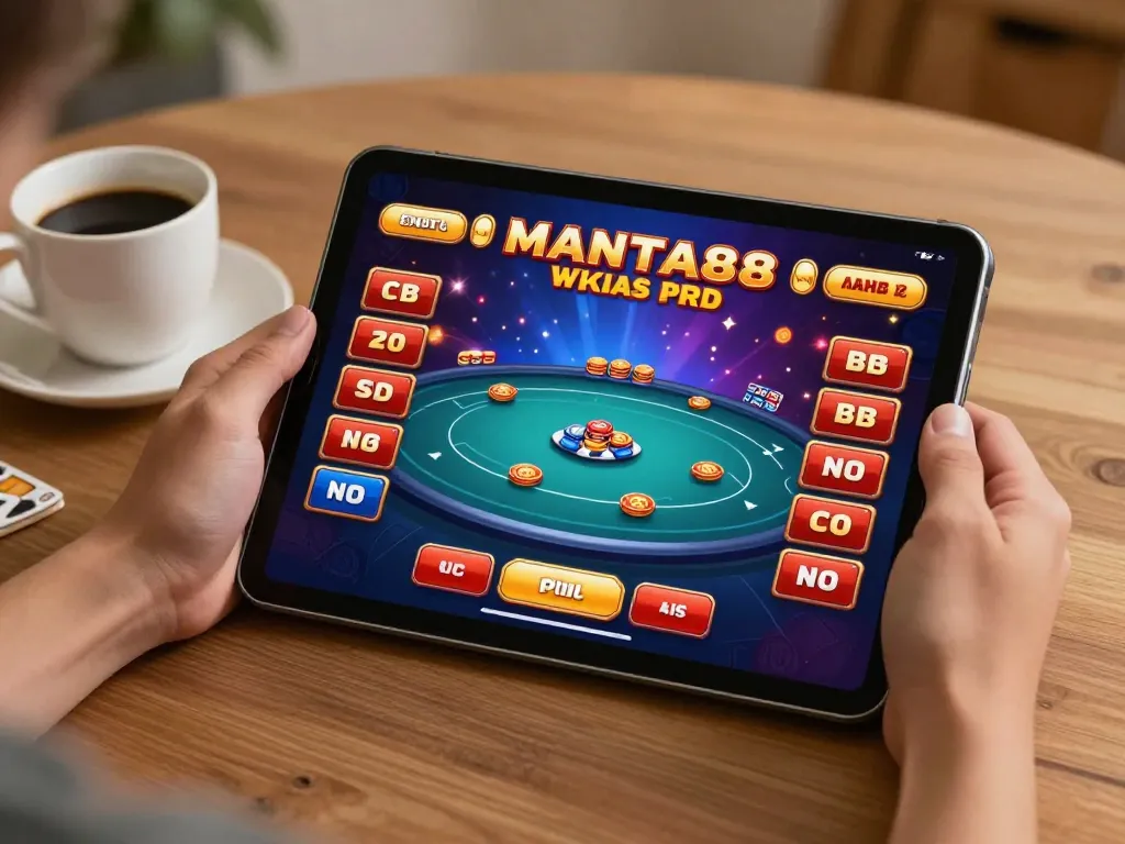 Experience engaging gameplay on mantra88 casino through a tablet in a cozy home setting