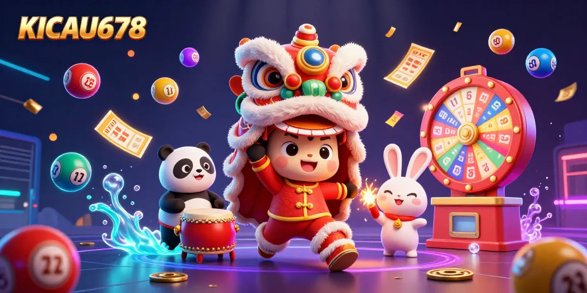 Win big with KICAU678 in an action-packed casino-themed illustration featuring vibrant characters.