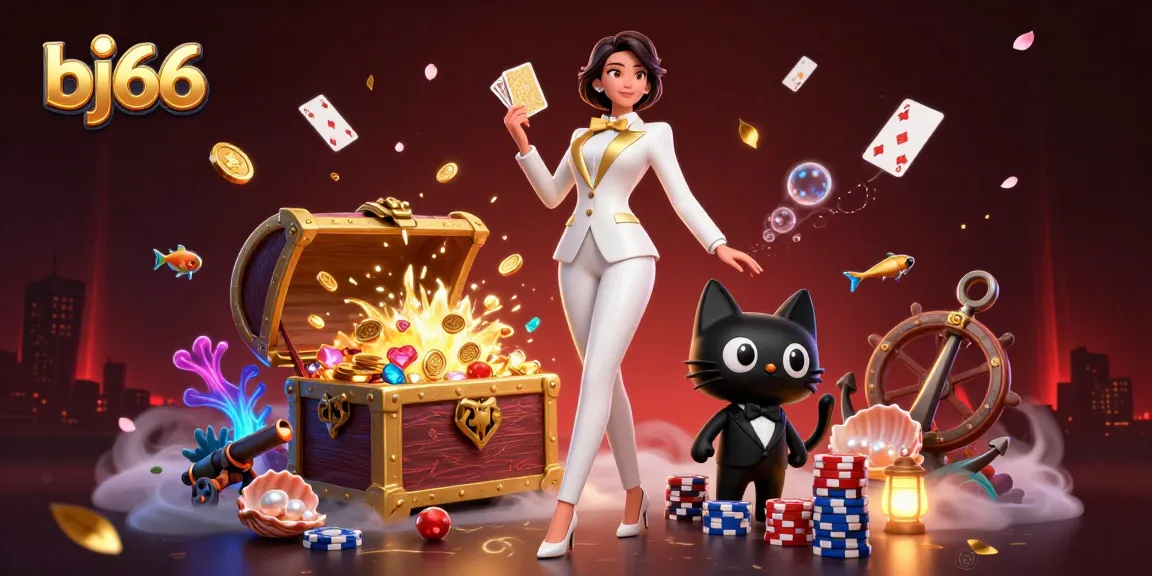 Experience thrilling casino action with bj66's vibrant gaming characters and dynamic elements.