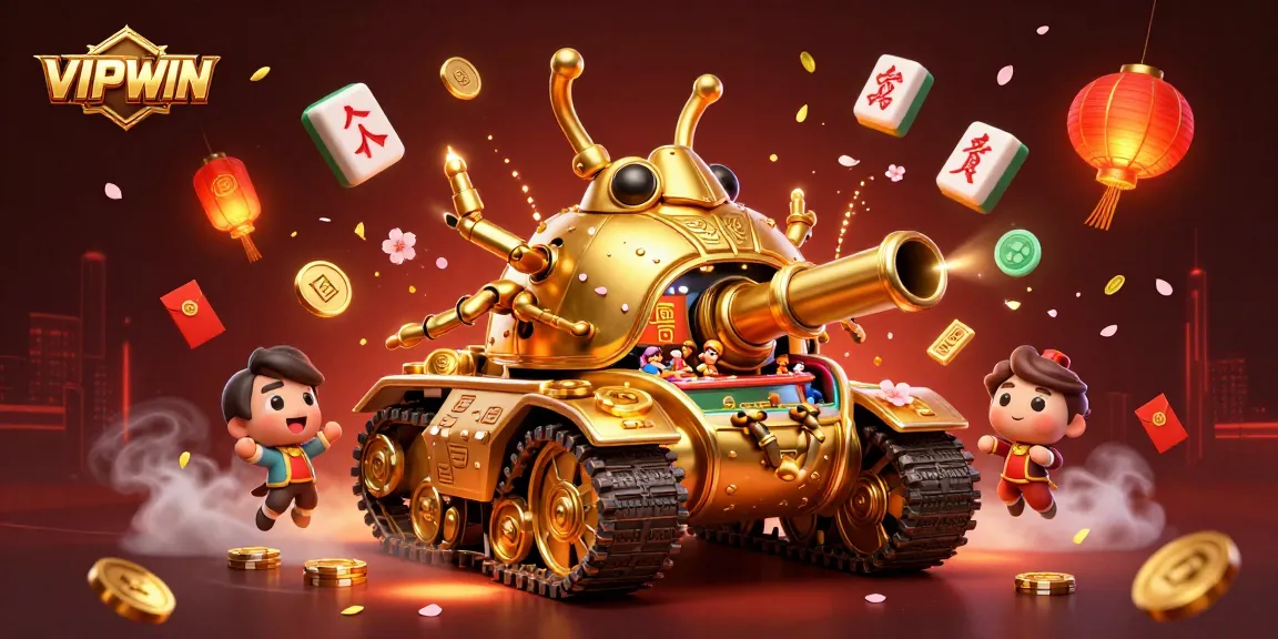 Experience thrilling gameplay at VIPWIN with a vibrant 3D illustration featuring a dynamic casino scene.