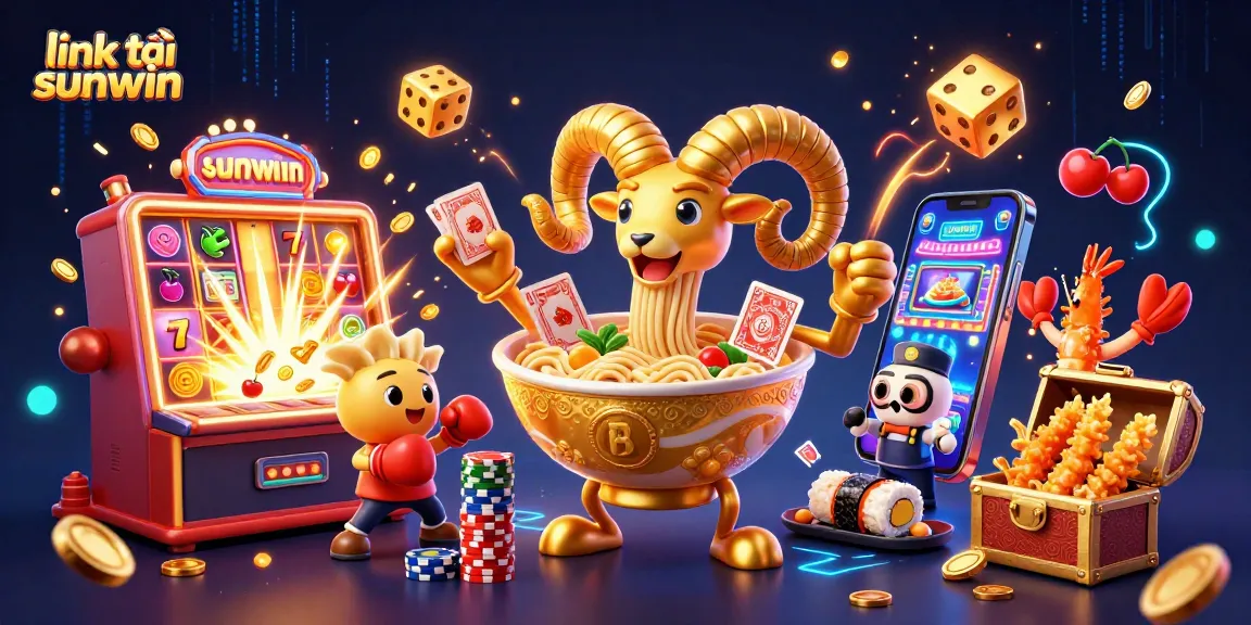 Experience thrilling gaming with link tải sunwin in an ultra-detailed 3D casino illustration.