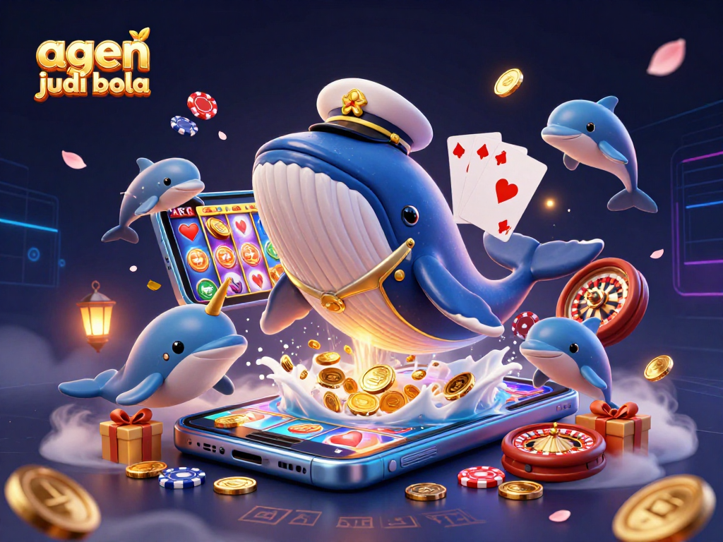 Engage in thrilling sports betting at agen judi bola with vibrant casino elements and dynamic 3D characters.