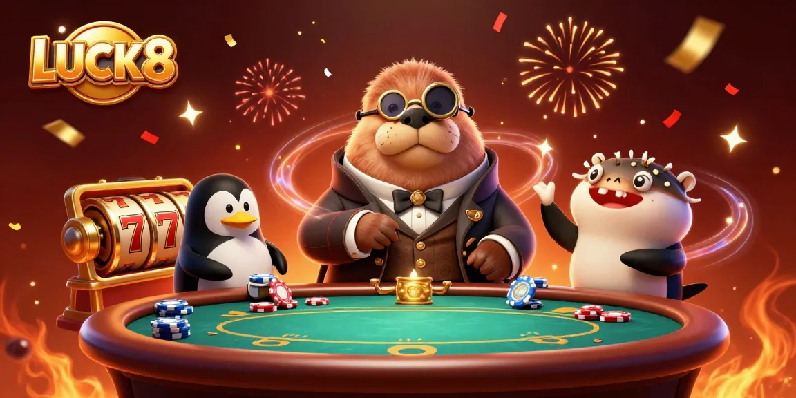 Winning strategies with LUCK8: A vibrant illustration of lively casino fun.
