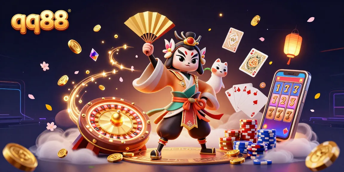 Experience the excitement of qq88 with vibrant casino visuals and thrilling games around 3D characters.