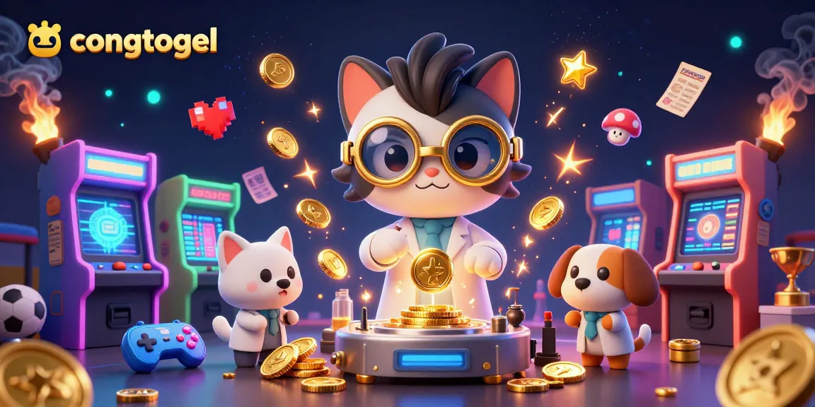 Join the excitement with congtogel as the mad scientist cat creates a gold-coin replication machine in a lively sports betting arcade!